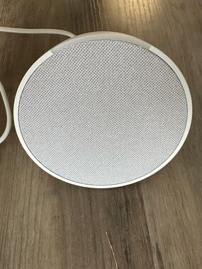 Alexa Echo Pop Dot White Round Speaker - Clean Mesh Front